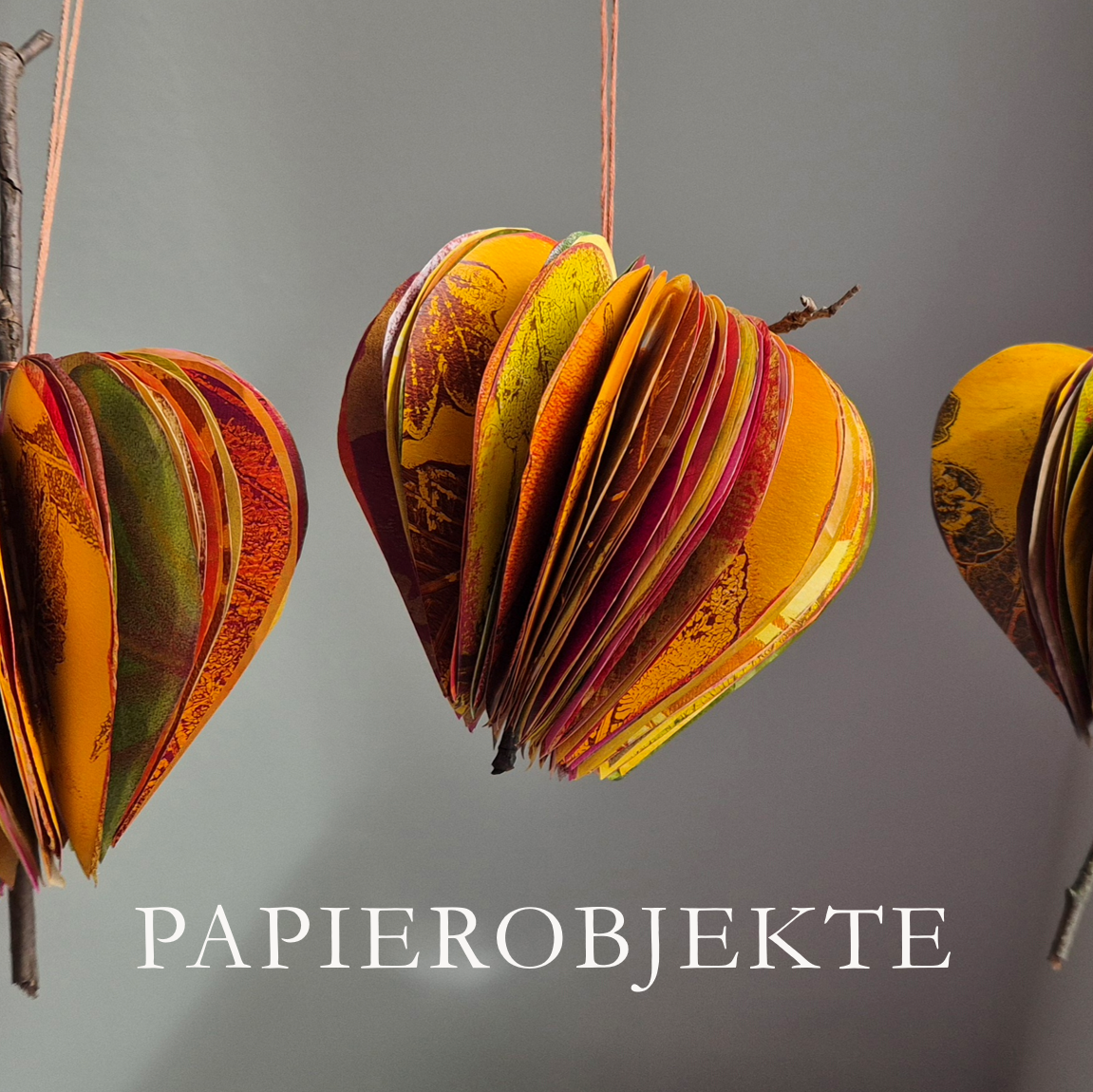 Papierobjekte "Seeds" Herbstmotiv von SilkeFaberArt.